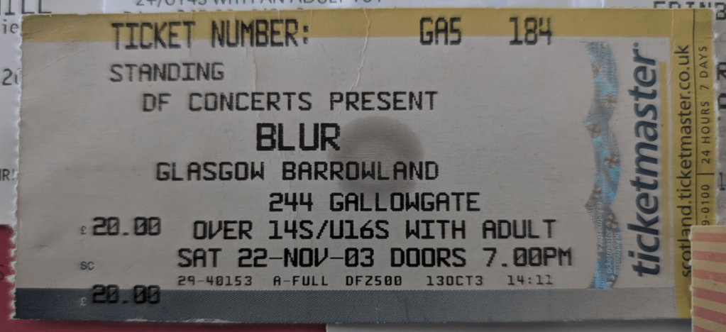 Blur – The Barrowlands Ballroom, Glasgow&nbsp;(22/11/03)